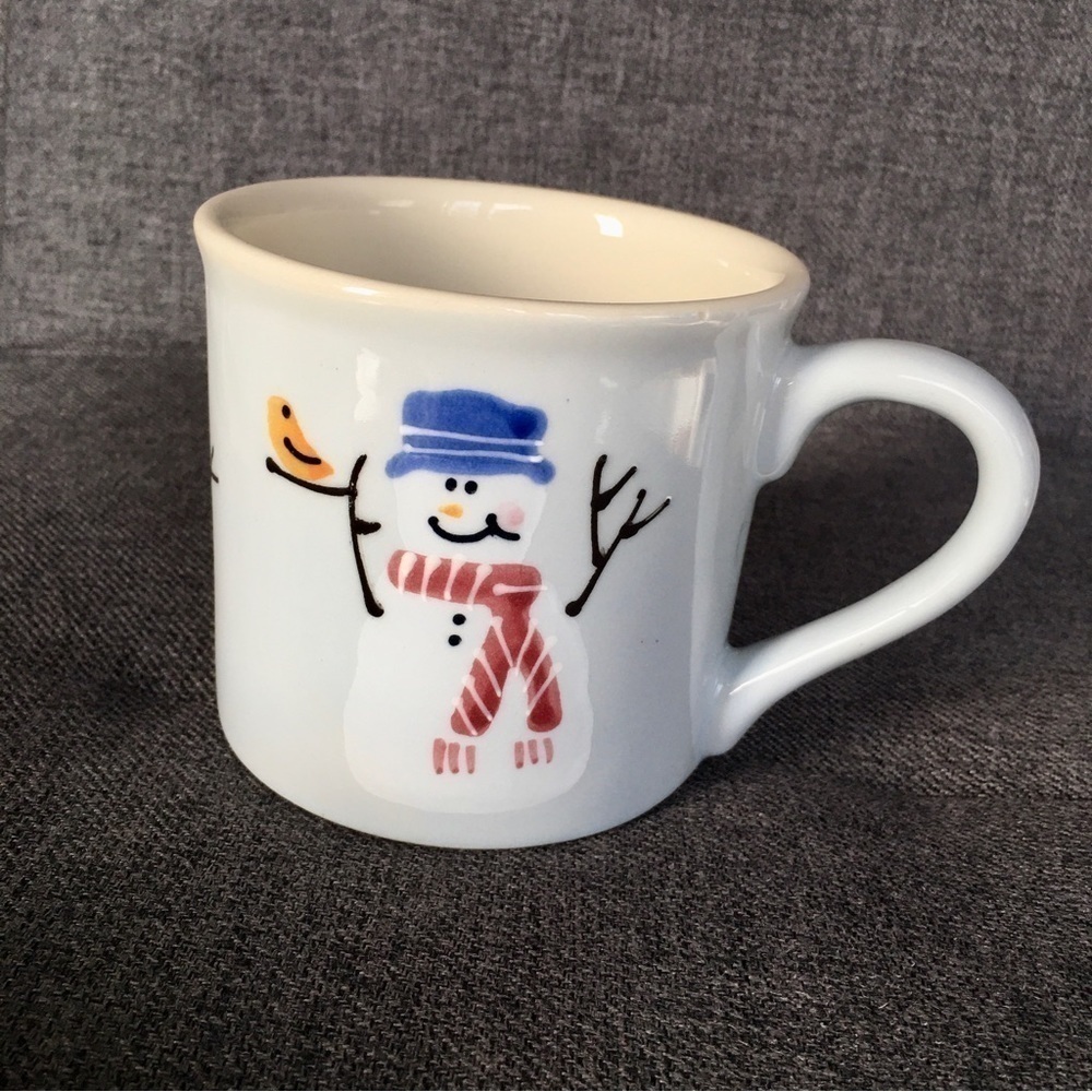 Snowman Mug, Pale Icy Blue, 15 oz